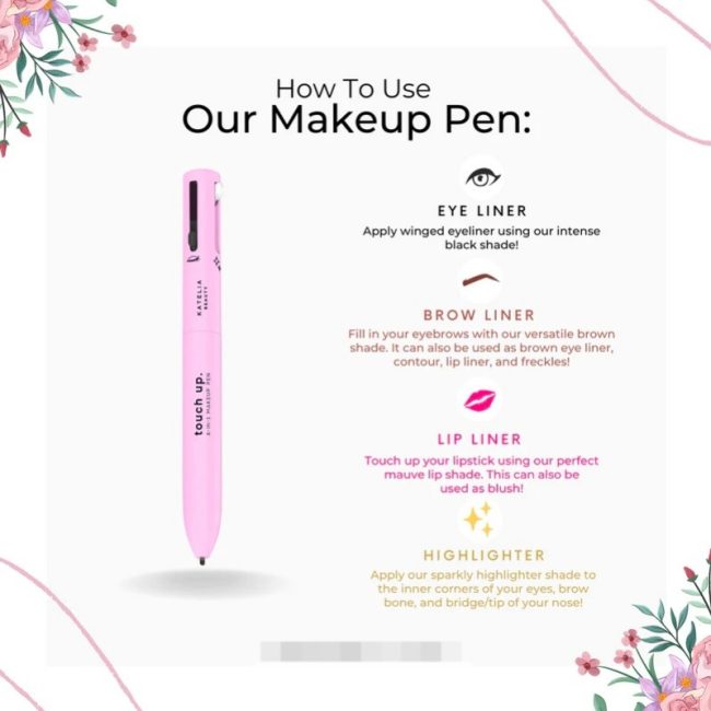 4-in-1 Makeup Pen (Eye Liner, Brow Liner, Lip Liner, & Highlighter)Touch Up