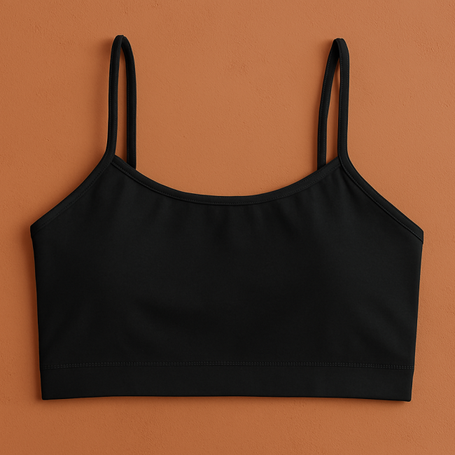 Teenagers’ Malai Non-Padded Bra – Soft, Lightweight & Comfortable Everyday Wear Lingerie, Plain Design in Black, Sizes 28, 30, 32