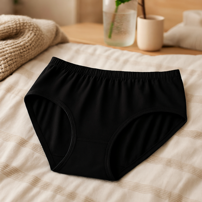 High Quality Pure Cotton Soft Fabric Panty – Comfortable Everyday Wear (Black, S/M/L)