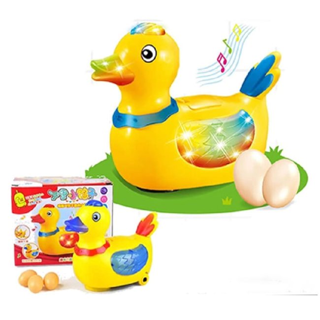 Musical Electric Lay Eggs Duck Toys For Kids and Boys - Battery Operated With Light and Music Sound Toy Vehicles car