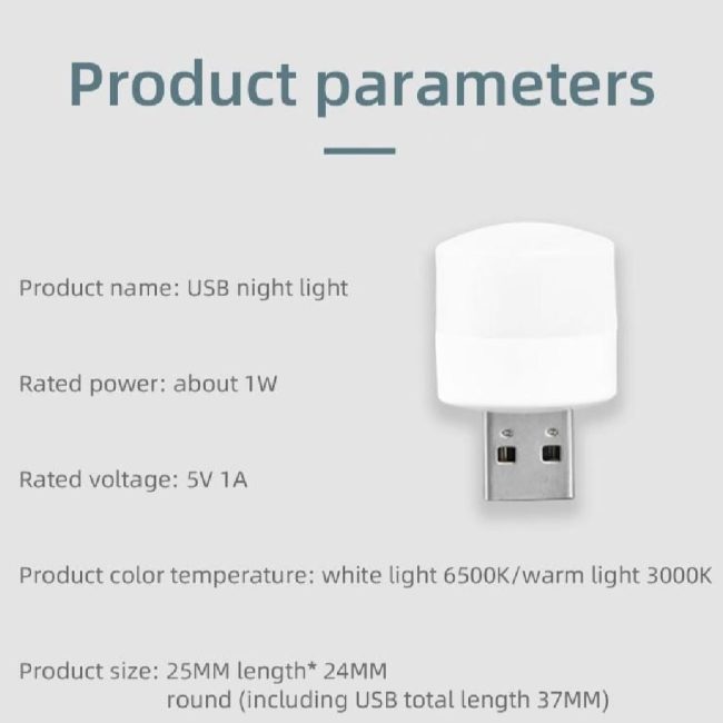 7 Pcs Mini USB LED Light Bulbs – Portable Plug-in Night Lamps for Laptops, Power Banks & USB Ports