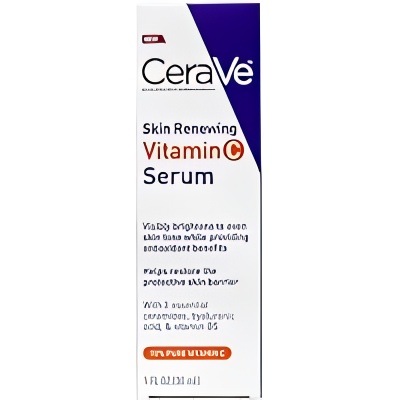 CeraVe Skin Renewing Vitamin C Serum – 30ml | Brightening Face Serum with 10% Pure Vitamin C, Hyaluronic Acid & Vitamin B5 | Dermatologist Developed, Hydrating & Antioxidant Protection | Fades Dark Spots, Evens Skin Tone & Restores Skin Barrier