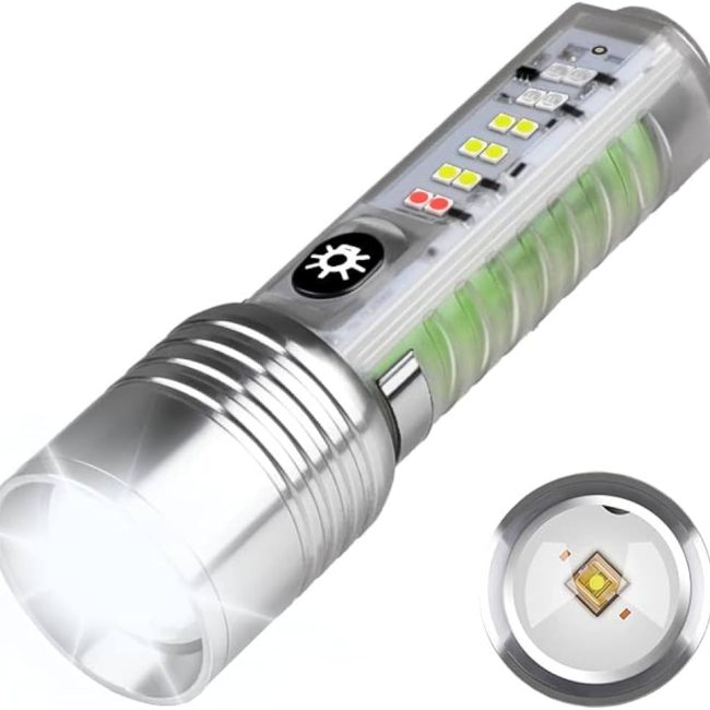 Coba Mini LED Torch Light - Coba CB 1658 – Super Bright Handheld Tactical Light  | Multiple Modes | Zoom-able Electric Flashlight for Camping, Hiking & Cycling ( Random Color )