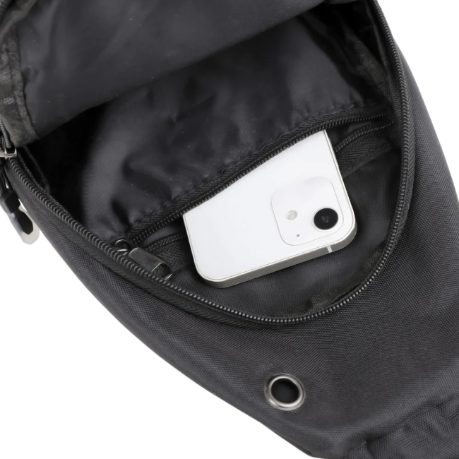 Minimalist Black Crossbody Sling Bag – Lightweight & Stylish Travel Chest Pack for Men & Women