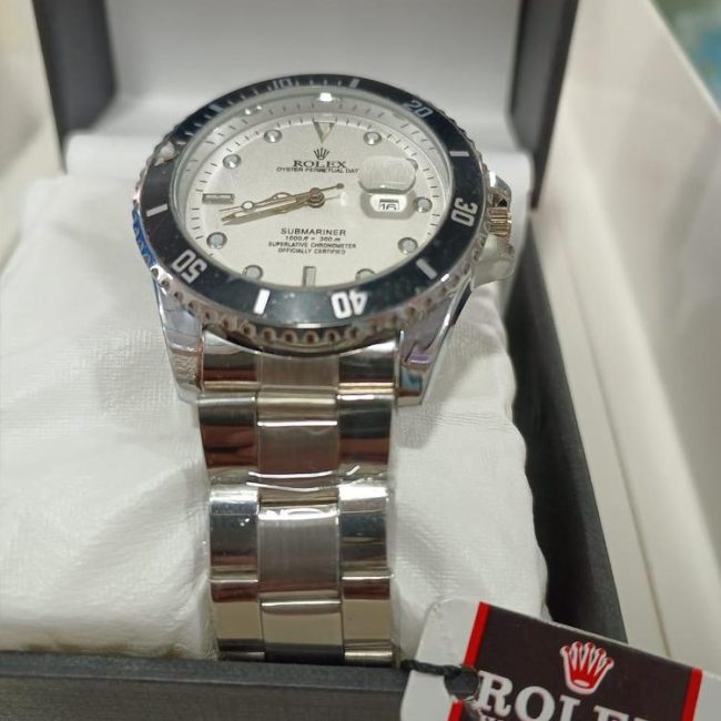 Rolex Men's Formal Quartz Wrist Watch with Stainless Steel Strap ( With Random Box )