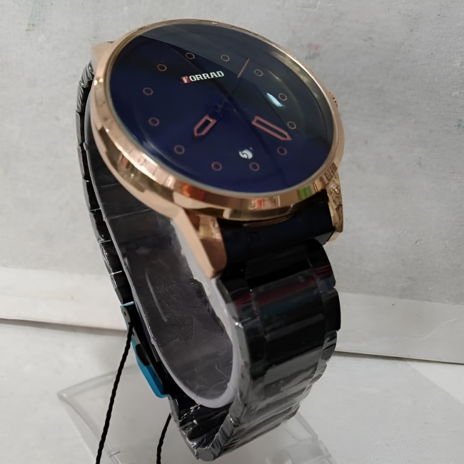 FORRAD Men’s Watch with Stainless Steel Strap Date Function Analog Display -  Durable & Lightweight Casual Wristwatch | Men's Watch - Wrist Watch For Men - Stainless Steel Dial & Strap